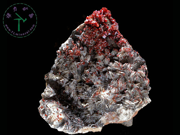 釩鉛礦+重晶石，-32x32x23cm-摩洛哥